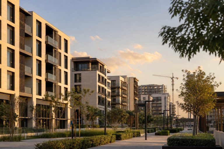 Fictional contemporary residential development in Dubai