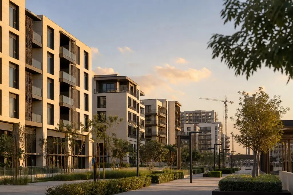 Fictional contemporary residential development in Dubai
